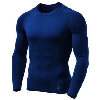 Camisa Azul Marinho Proteção Academia Uv 50+ Tecido Gelado Segunda Pele Praia Piscina Camiseta em Oferta na Shopee