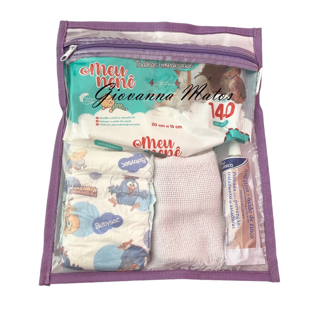 SACO organizador LILÁS para maternidade viagem multiuso em Oferta na Shopee