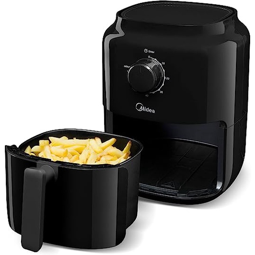 Air Fryer Fritadeira Elétrica sem Óleo Air Fryer 3L Midea Preta 220V/60Hz