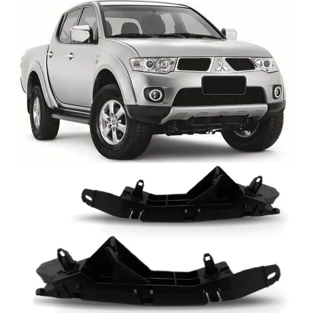 Par Suporte Parachoque Dianteiro L200 Triton 2007 2008 2009 2010 2011 2012 2013 2014 2015 2016
