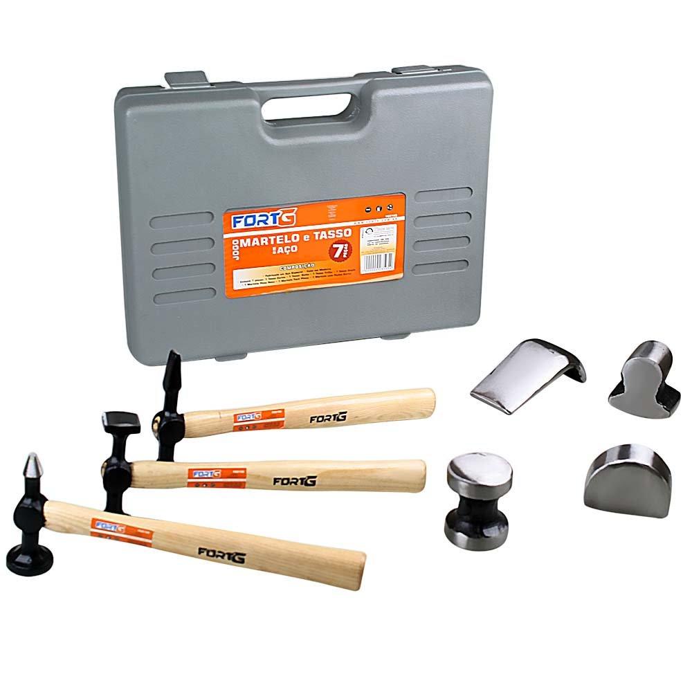 Jogo de Martelo e Tasso em Aço com 7 Peças em Oferta na Shopee