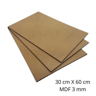Placa Chapa de MDF 3 mm Cru - 30 x 60 cm - Kit com 10 em Oferta na Shopee