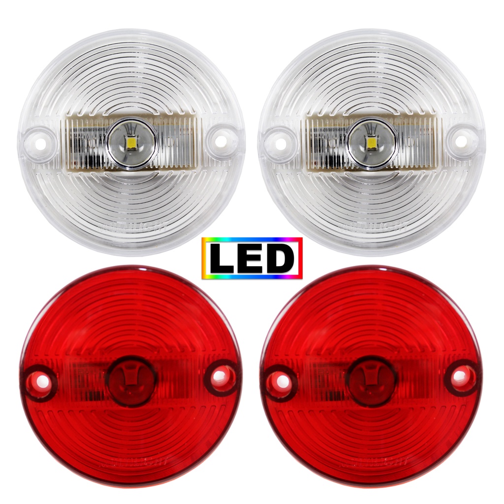 KIT 4 Lanterna Vigia Ônibus Caminhão 70mm LED BIVOLT