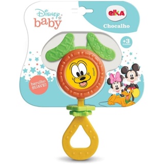 Chocalho Mordedor Pluto Para Bebês 1223 - Elka em Oferta na Shopee