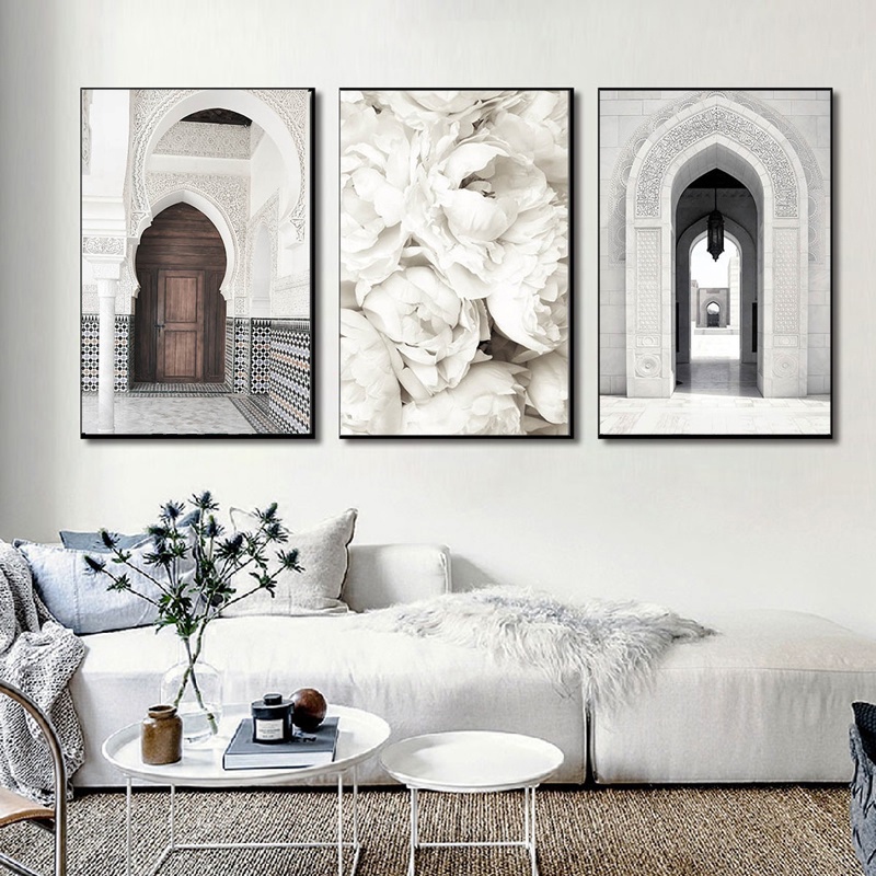 Quadro Decorativo árabe, Marrocos Porta Velha Mesquita, quarto decoração casa Quadro Decorativo Islâmica, Subhanallah, Bismillah tamanho grande Decoração para sala casa cozinha quarto Poster decorativo  abstrata Moderno árabe, Marrocos Retro arte #01