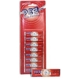 Pez Pastilhas 1 Cartela Refil 8 Sabor Cola 68g