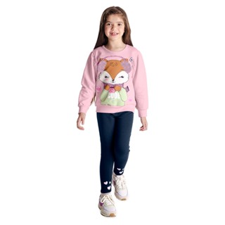 Conjunto Infantil Feminino Cool Rovitex Kids Rosa