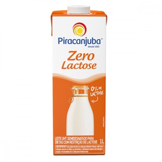 Leite Semidesnatado sem Lactose UHT Laticínios Bela Vista Piracanjuba 1 Litro