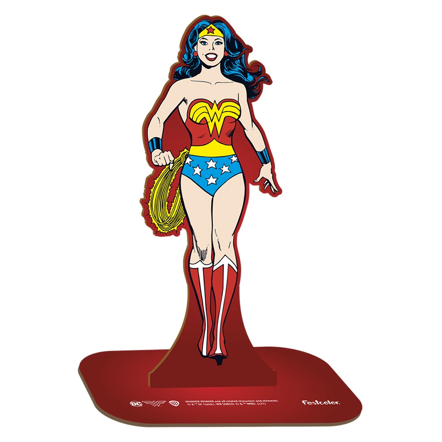 Personagem P MDF Mulher Maravilha - 1 Unidade - Festcolor - Rizzo