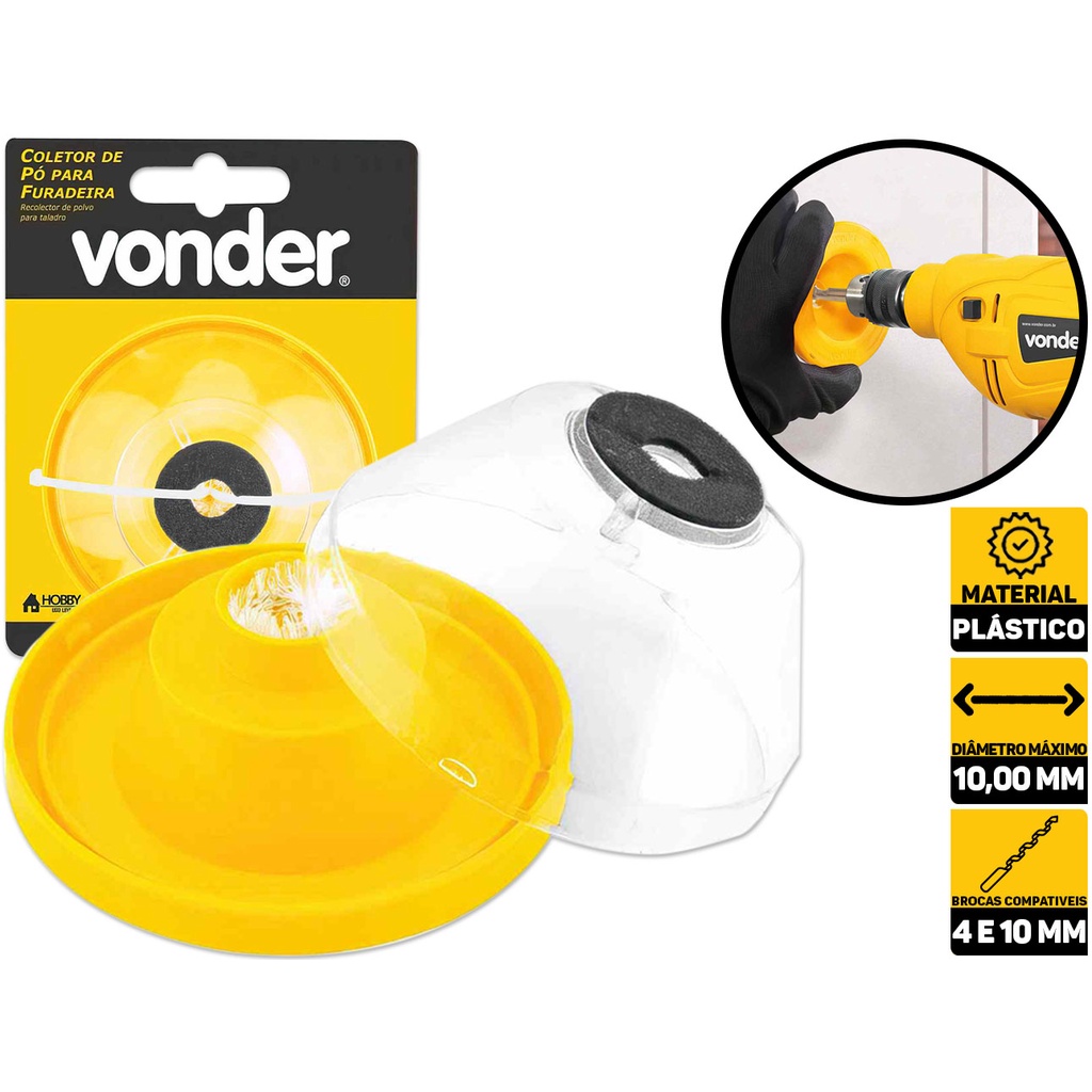 Coletor De Pó Poeira Resíduos Para Furadeira Manual Vonder 6075004010 em Oferta na Shopee