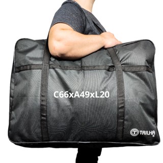 Bolsa Mala Sacoleiro Grande Preto Reforçado 66x49x20 Sacolão