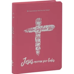Bíblia Sagrada ARC | Letra Grande | Zíper | Pink Cruz