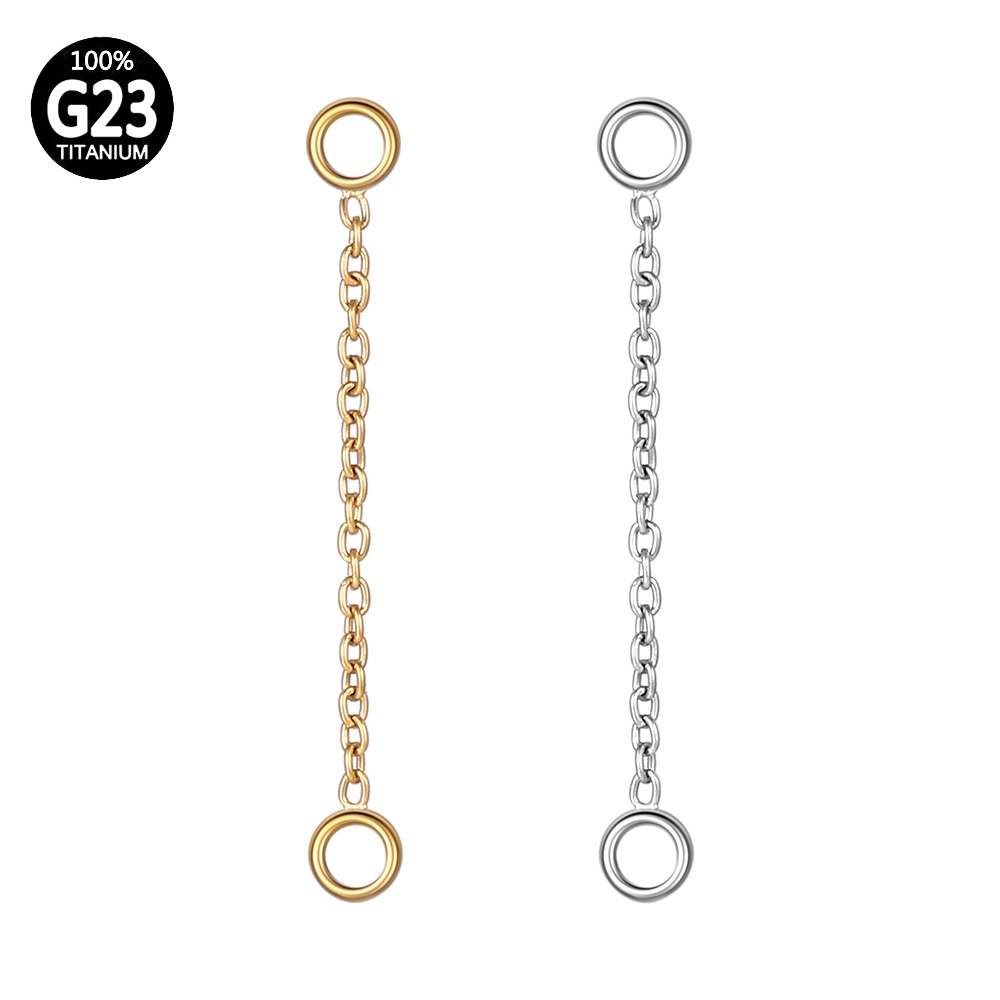 Corrente para Piercing em Titânio G23 com Revestimento PVD 20mm