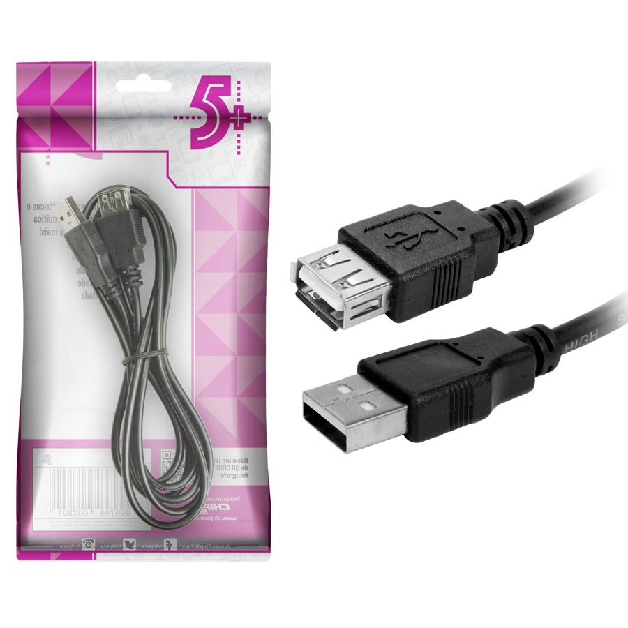 Cabo Extensor Usb 2.0 Extensão 1.8m Extensor Macho Fêmea