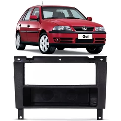 Moldura De Painel 1 Din Vw Gol G3 + Porta Objeto