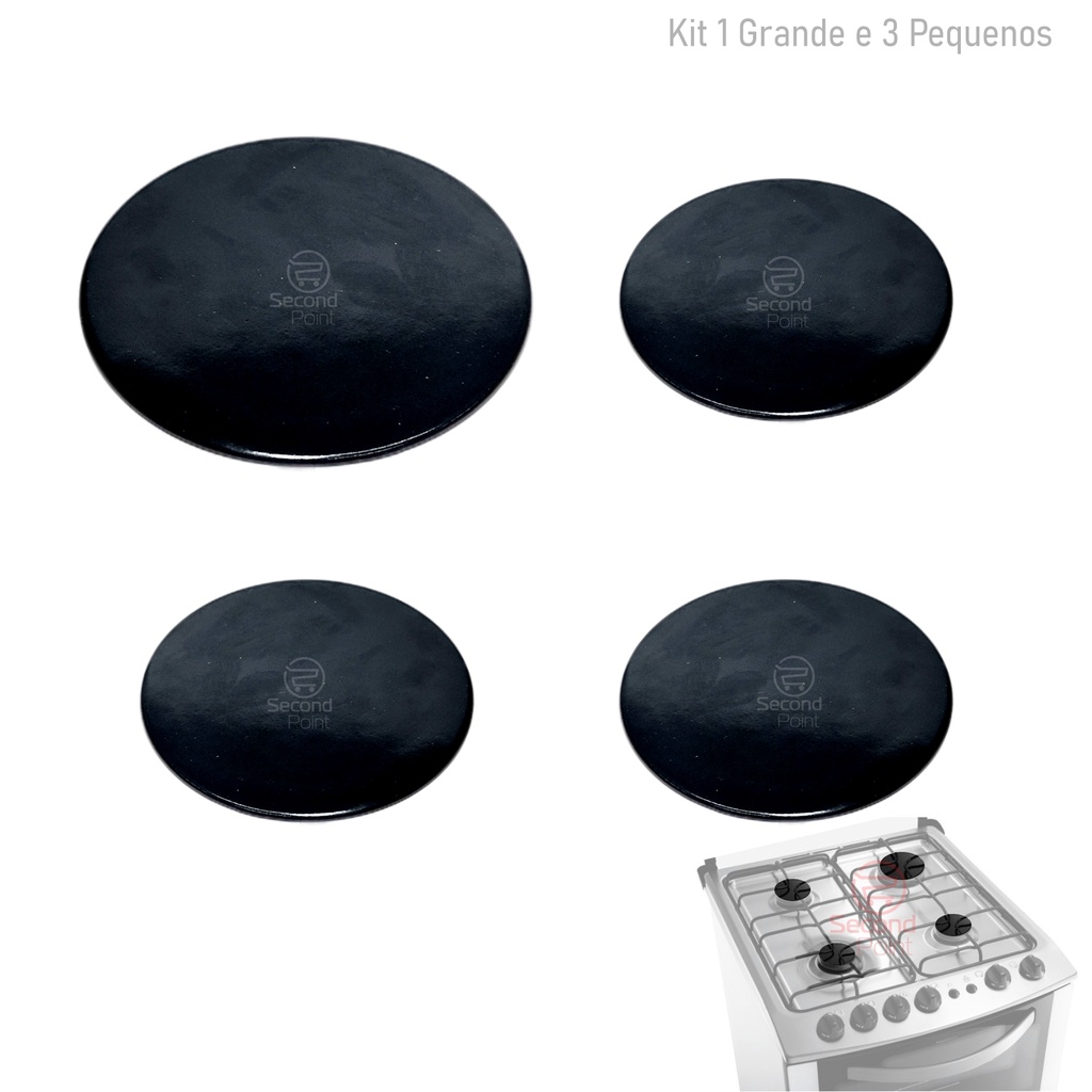 Kit Espalhadores Tampa Fogão Electrolux 1 Grandes 3 Pequenos
