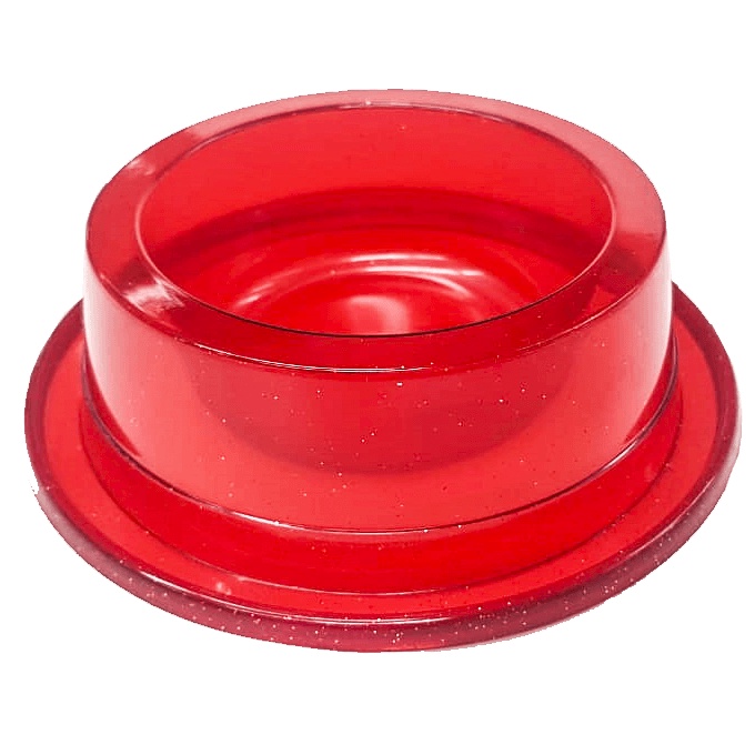 Comedouro Pet Toys Antiformiga Pet Toys Vermelho Glitter para Cães e Gatos