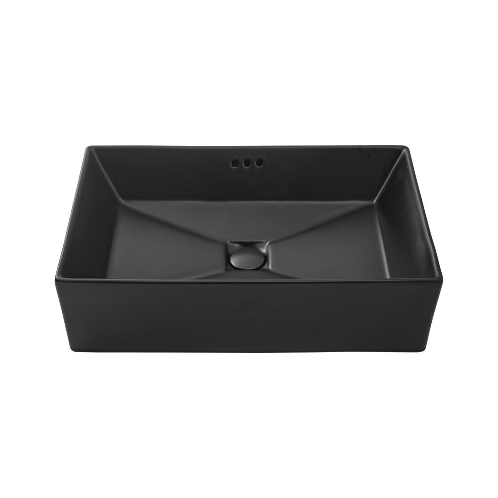 Cuba De Apoio Para Banheiro Retangular Slim Louça Cerâmica 60 cm Lolita Pingoo - Preto Fosco em Oferta na Shopee