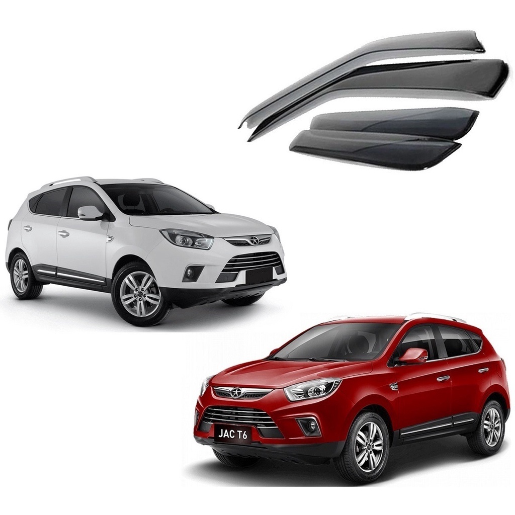 Calha De Chuva Defletor Jac T6 2014 A 2018 4 Portas Fume Tiger JC9476