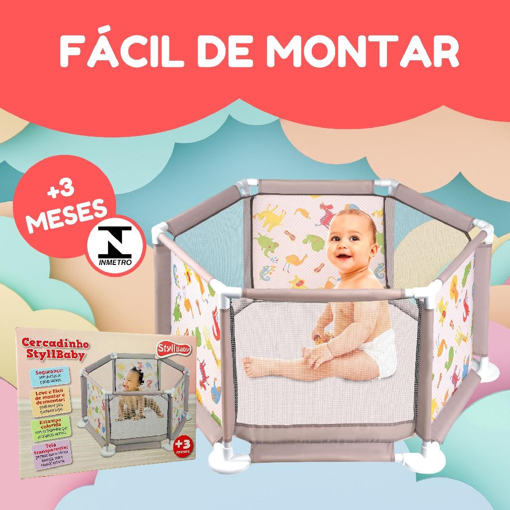 Berço Chiqueirinho Cercadinho Portátil Baby Desmontável Bebê