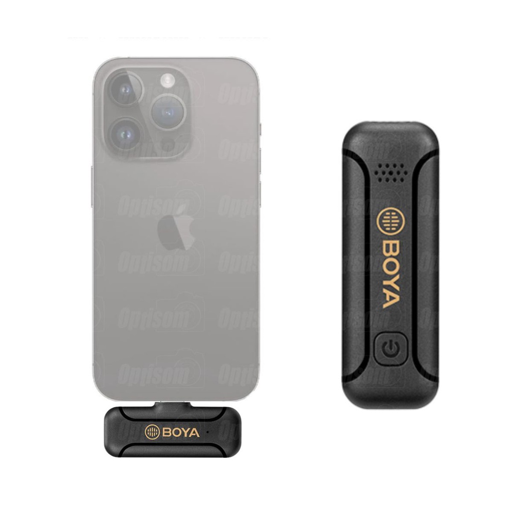 Microfone Lapela Sem Fio Para Iphone Boya By-wm3t2-d1 Conector Lightning