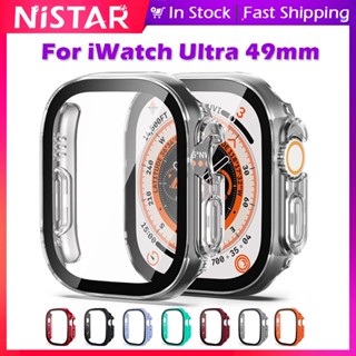 Glass + Case Para Relógio Apple Watch Ultra 49mm Banda smartwatch PC Bumper + Protetor De Tela iwatch Série 8