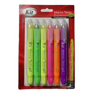 Marca Texto em Gel 6 cores Não mancha Ideal para Biblias em Oferta na Shopee