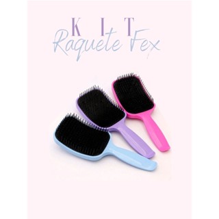 Kit escova raquete flex com 3 unidades