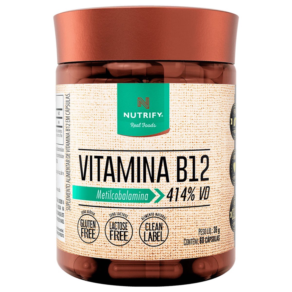Vitamina B12 60 Capsulas Nutrify em Oferta na Shopee