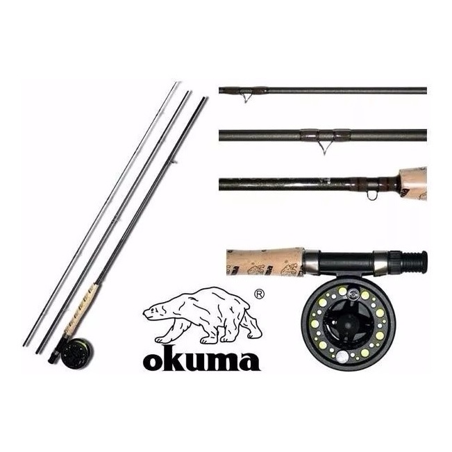 Kit Pesca Fly Fishing Okuma Cascade Profissional - Pronto Para O Uso