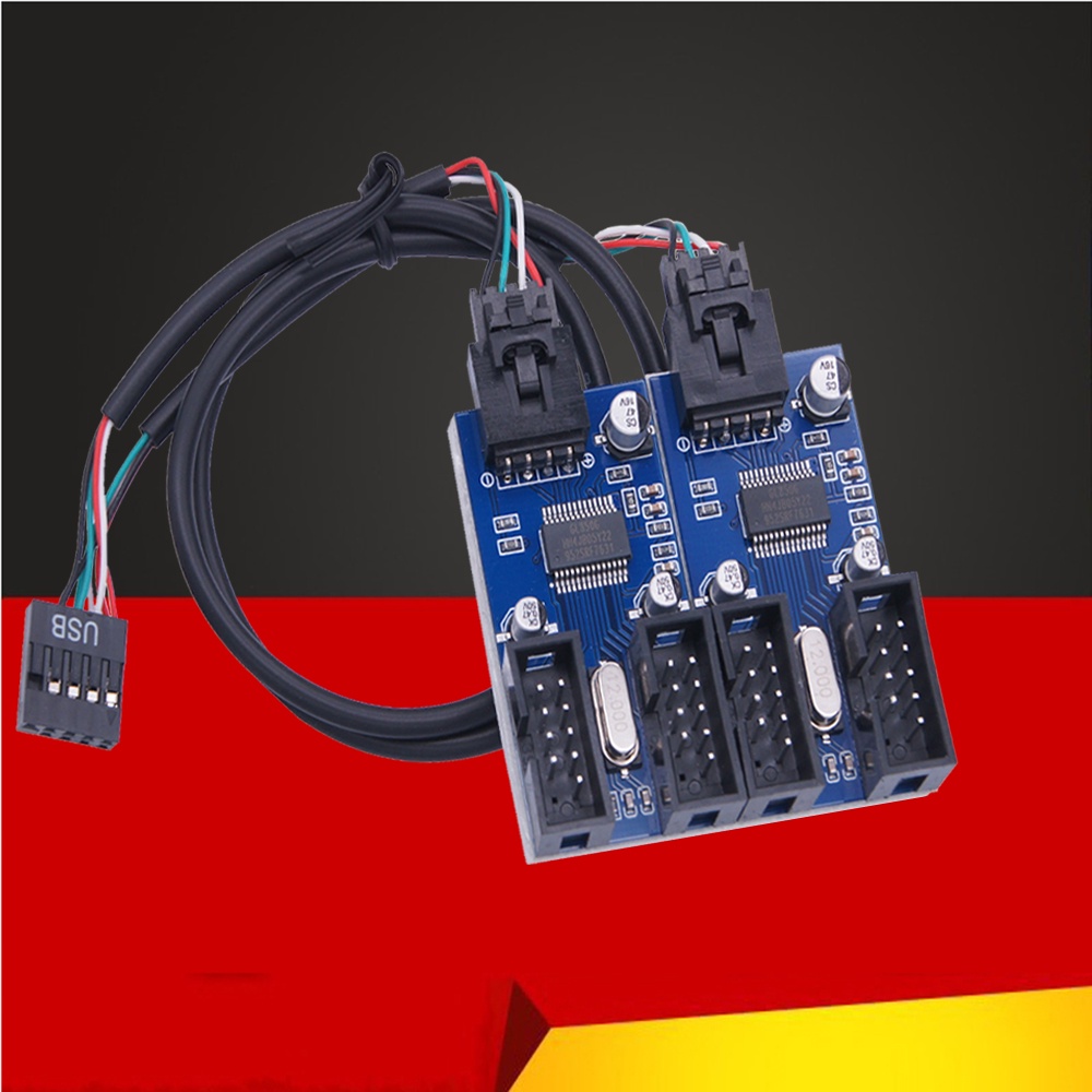 9Pin USB Splitter Motherboard USB 9Pin Interface Header Splitter 1 a 2 Cabo de Extensão Adaptador 9Pin 1 a 2/4 USB HUB Conectores em Oferta na Shopee