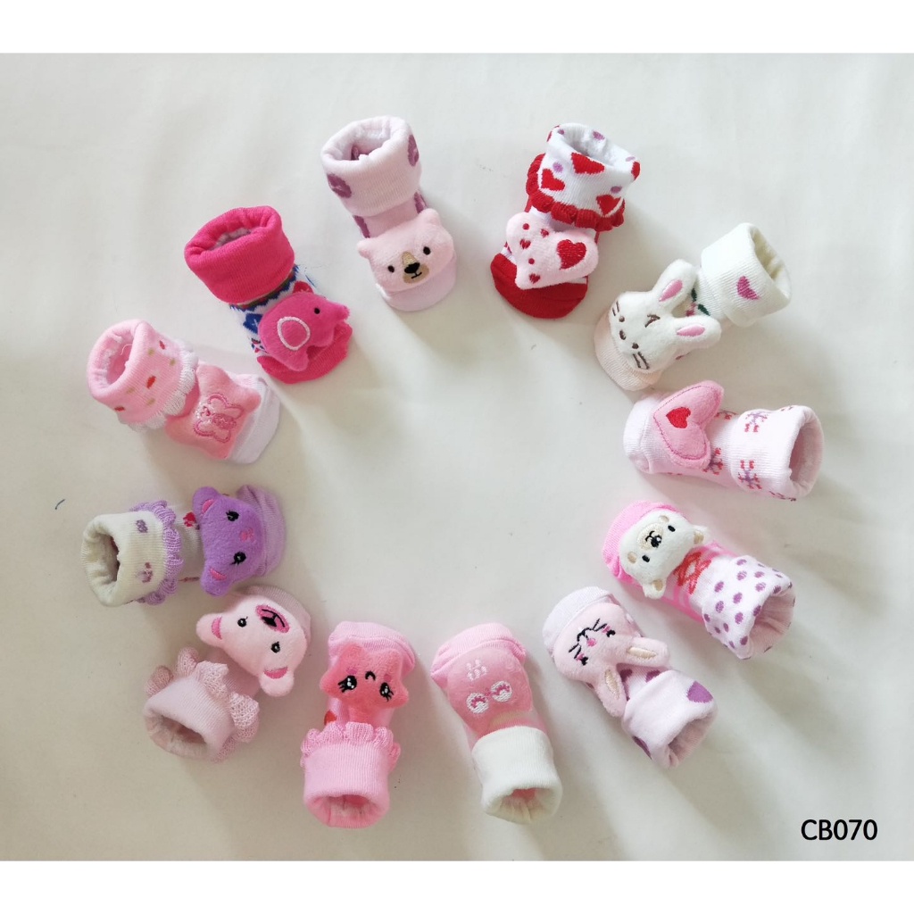 Kit 3 e 6 Pares Meia Infantil Mninas e Meninos 3D Boneca De Desenho Animado