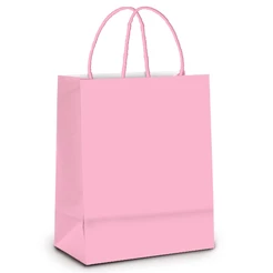 Sacola de Papel P 21,5x15x8cm - Rosa Bebê - 10 unidades - Cromus - Rizzo