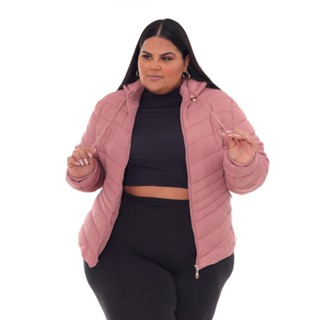 Casaco Jaqueta Feminino Nylon Esquimó Forrada Pêlinhos