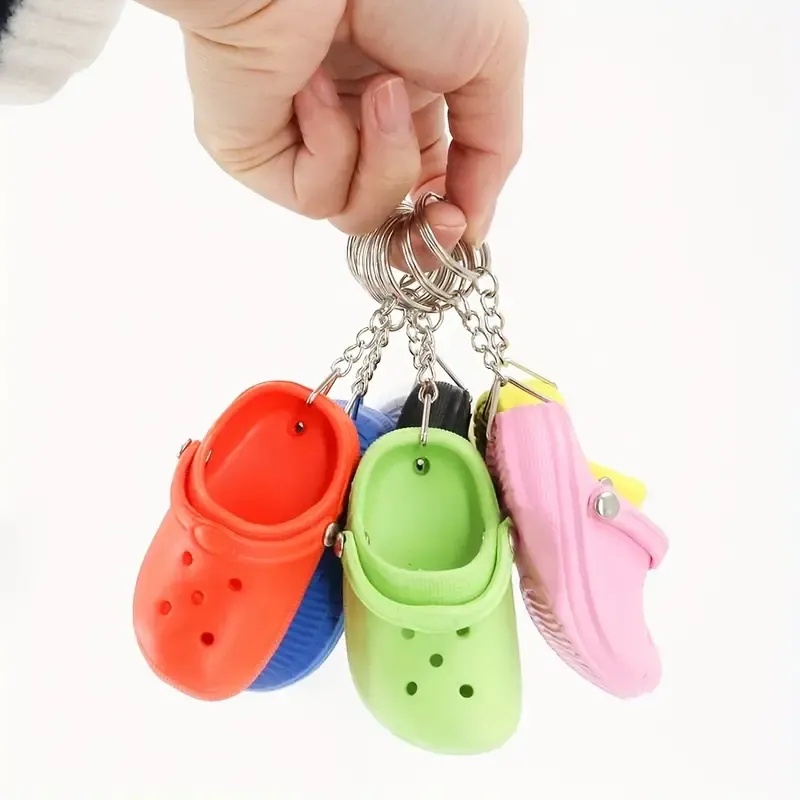 1PC Creative Slipper Keychain Mini Chaveiro De Furo De Simulação Para Sapato Feminino Acessórios Chaves De Carro Pingente Presentes Amigos De Festa