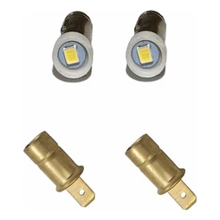 Kit Soquete Latao + Lampada 75 Led Branco Painel Fusca