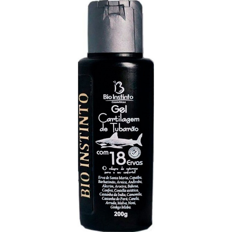 Gel Cartilagem de Tubarão Com 18 Ervas 200g Bio Instinto