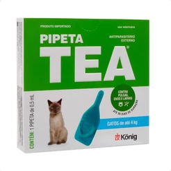 Tea Pipeta 0,5 mL Antiparasitário para Gatos até 4 Kg - 1 Pipeta