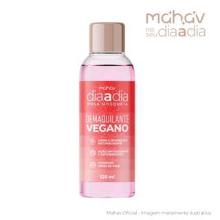 Demaquilante Vegano Rosa Mosqueta Dia a Dia Mahav 120 ml em Oferta na Shopee