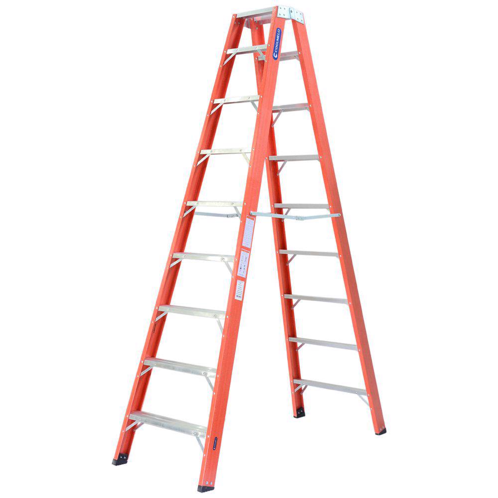 Escada Fibra Vidro Tesoura Duplo Acesso 2,20 m 8 Degraus SÍNTESE em Oferta na Shopee