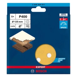 Disco de Lixa Bosch EXPERT C470 125mm G400, 5 peças