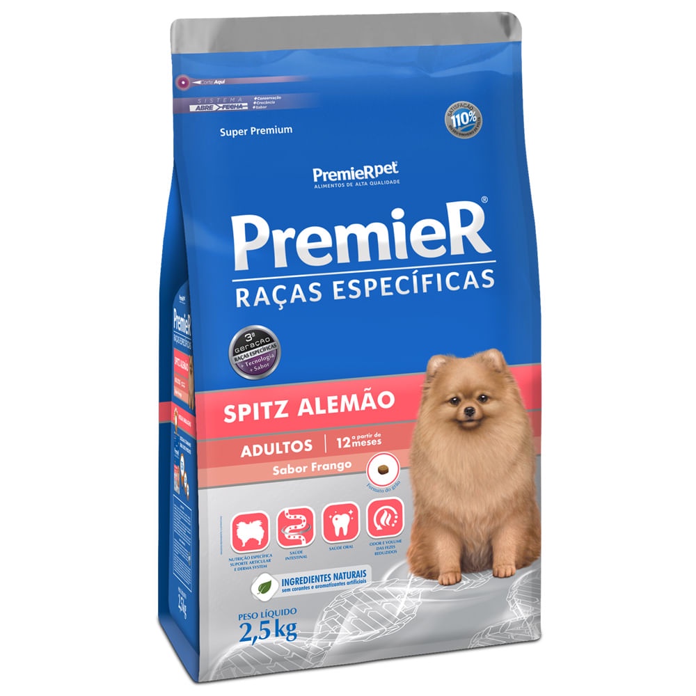 Ração Premier Spitz Alemão Adultos 2,5 kg