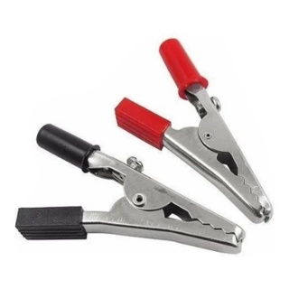 Kit 10 Pares Garra Jacaré Clip 10a Pequeno Vermelho E Preto em Oferta na Shopee
