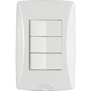 Interruptor Triplo Paralelo 10A Petra Mec-Tronic - Unidade