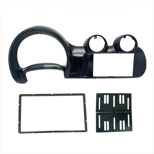 Moldura 2 Din Uno Vivace 2010 à 2016, Fiorino G3 2014 à 2021 - Black Piano - Fiamon - 5967 em Oferta na Shopee