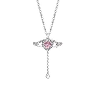 Colar Do Coração Cupido Da Garota Novo Amor Zircônio Romântico Anjo Corrente Boudoir Presente De Luxo