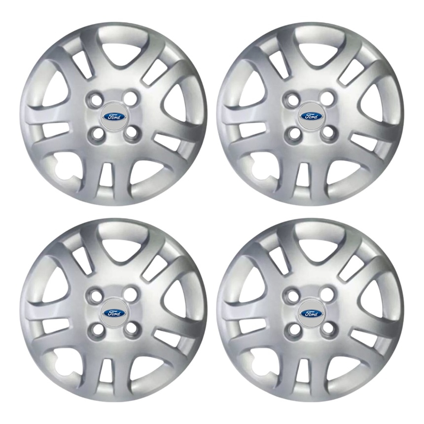 Jogo Calota Ford Fiesta Sedan 2011 2012 2013 Aro 14 4 Unidade Tiger CB1017pta