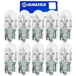 Caixa com 10 Lampada Esmagada Pingão 12V 5W T10 Gaus GL2825