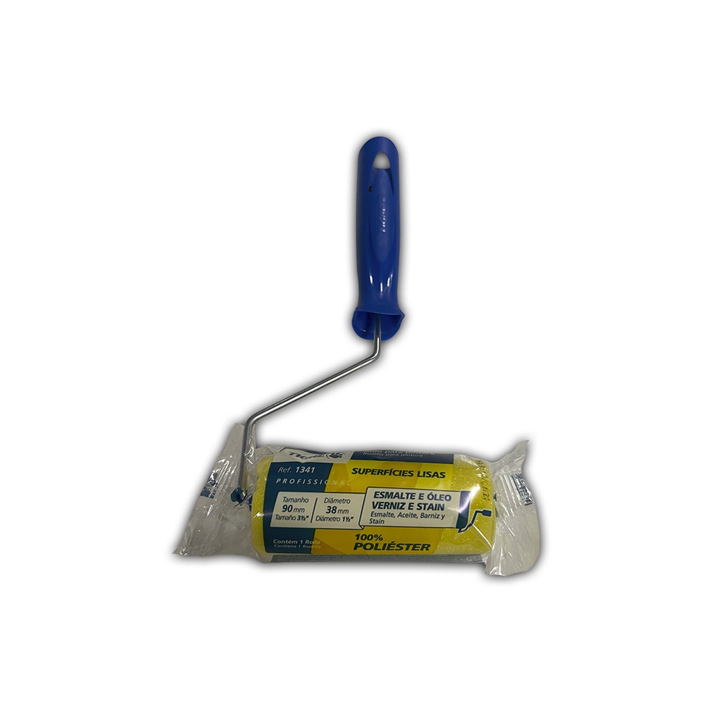 Rolo De Espuma Poliéster Para Pintura Esmalte Tinta Óleo Reforma Tigre 90 Milímetros