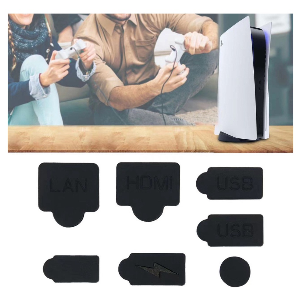 Tampa De Poeira Borracha Para Portas USB Playstation 5 PS5
